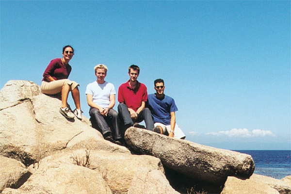 Bilquis, Jörg, Marc & Christian am Lover´s Point in Monterey